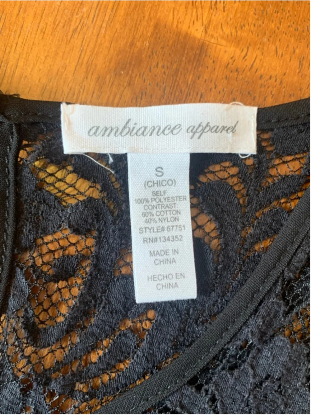 Ambiance apparel Jumpsuit / Romper Small Black with Lace - Picture 2 of 6